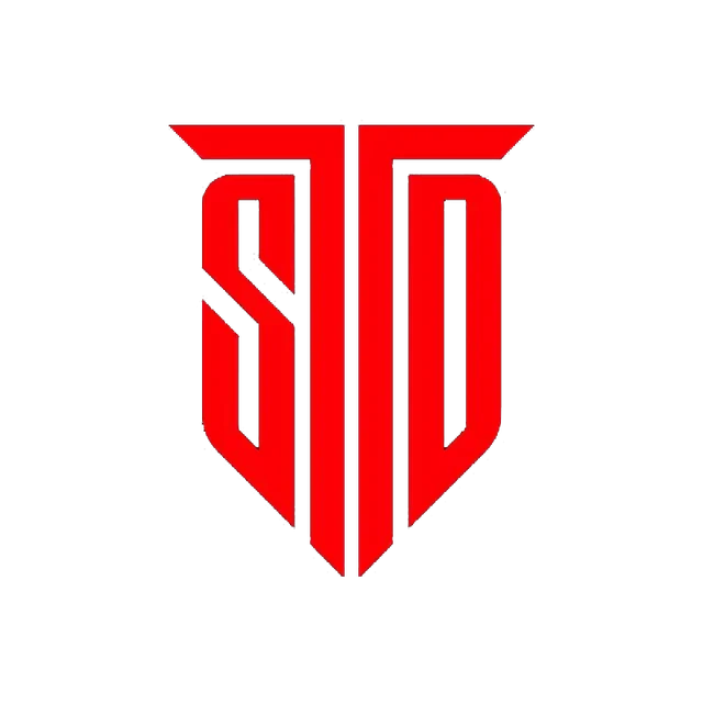 Красная геометрическая монограмма TSD — ИЗДИДЖИТЛ